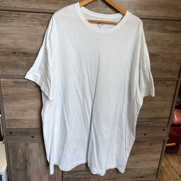 HB Fit by DXL White Short Sleeve Crew Neck Tee 100% cotton Men's sz 3XLT preworn - Picture 1 of 8